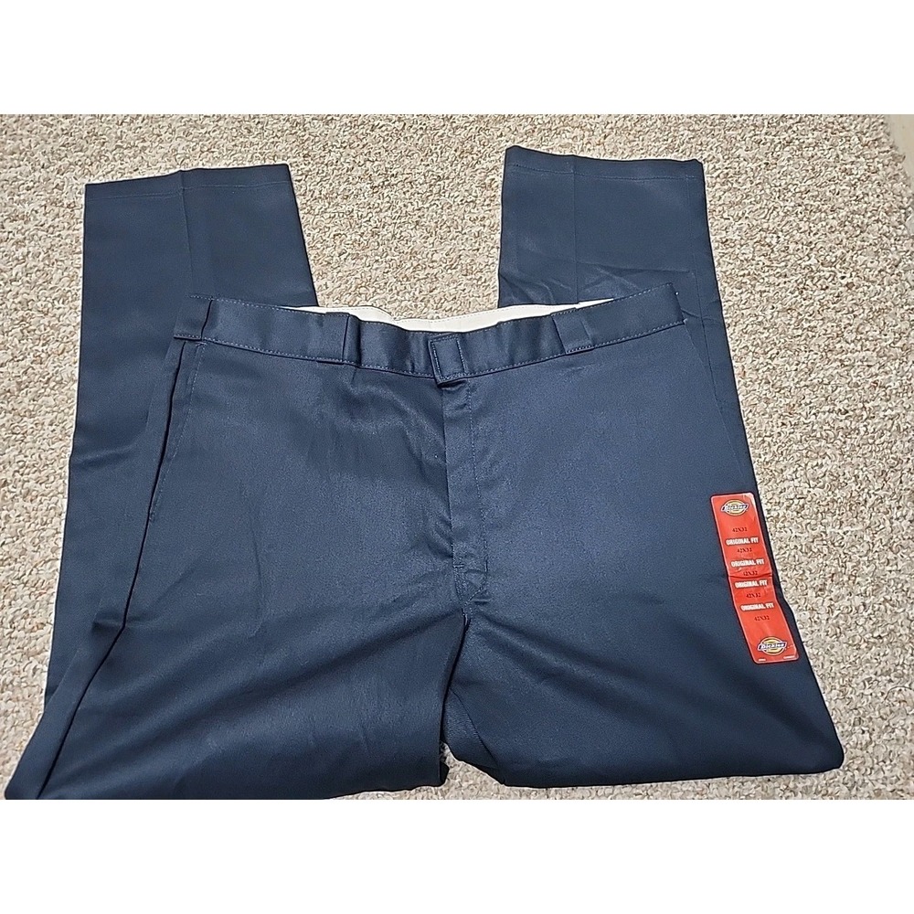 Dickies 874 Work Pants Mens 42x32 Navy Blue Original Fit  NWT‎